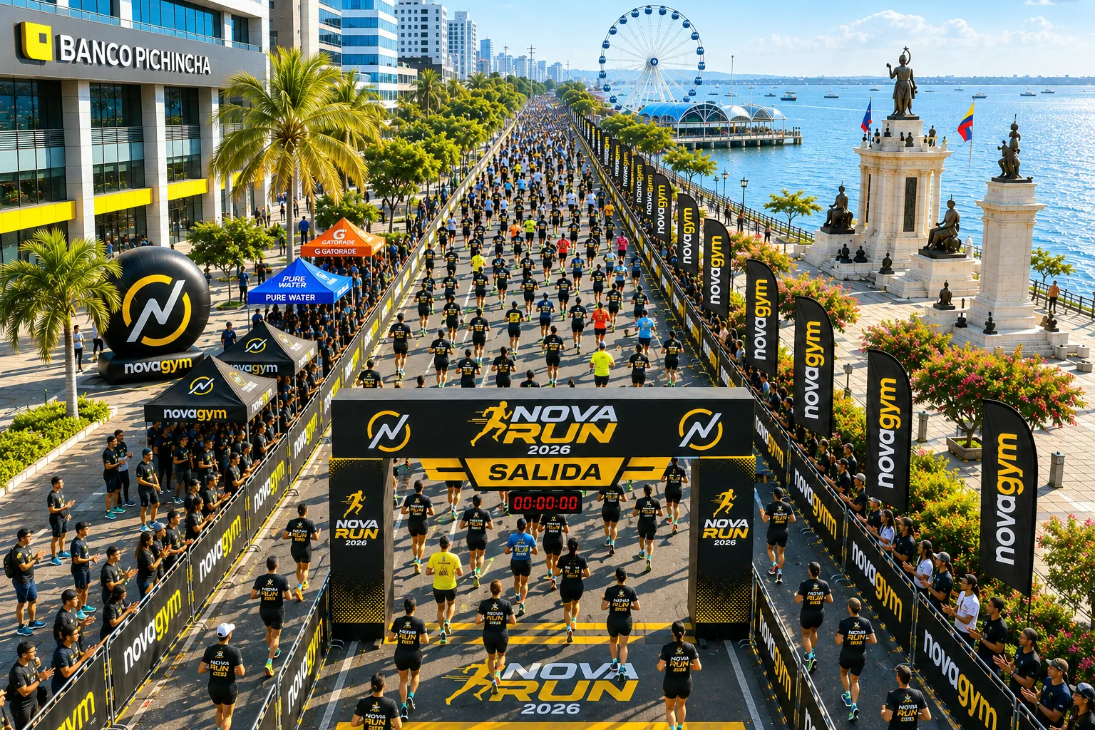 Campaña de la carrera junto al Malecón